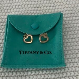 Tiffany & Co sterling Silver Open Heart Earrings